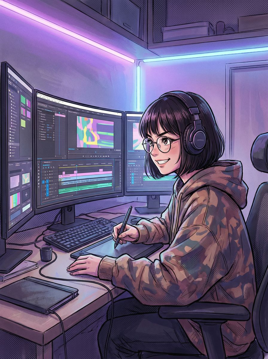 强上视频剪辑师王芳